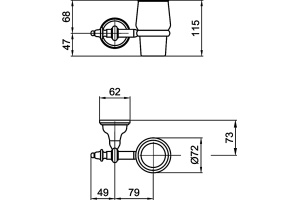 Стакан Webert Armony AM500301015 хром - 2