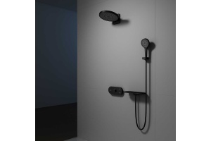 Душевой комплект Vincea Groove с термостатом черный матовый - 2