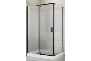 Душевой уголок Royal Bath HPV 140х90 с поддоном профиль черный стекло матовое