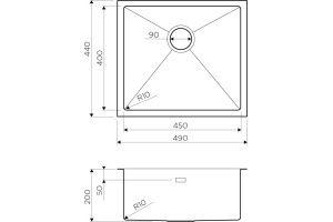 Мойка кухонная Omoikiri Taki 49-U/IF-LG светлое золото - 3