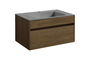 Тумба с раковиной Vincea Chiara 80 темное дерево