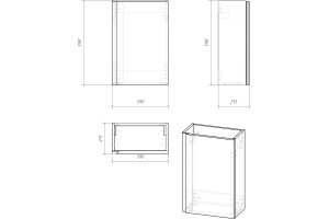 Тумба для комплекта Cersanit Moduo 40 - 2