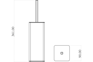 Ершик для унитаза Boheme черный хром - 2