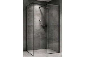 Душевая перегородка ABBER Immer Offen 90 профиль черный (AG67129B)