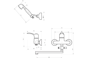 Смеситель Veragio Larutta VR.LRT-3605.CR универсальный - 2