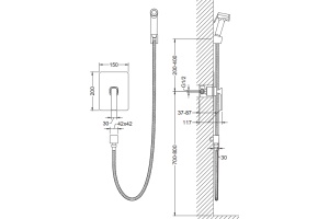 Гигиенический душ Timo Torne 4359/00SM со смесителем, хром  - 2