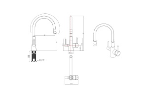 Смеситель Lemark Comfort для кухонной мойки LM3075BL - 2