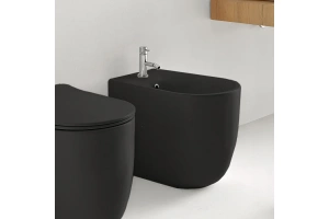 Биде напольное Kerasan Nolita черный матовый (532031*1) - 2