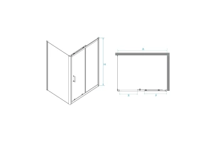 Душевой уголок RGW Passage PA-74 120x110 профиль хром стекло прозрачное - 3