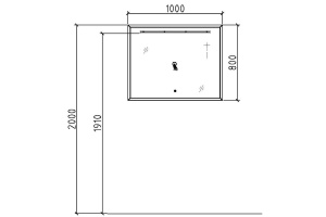 Зеркало Black&White Universell 100х80 с подсветкой - 3