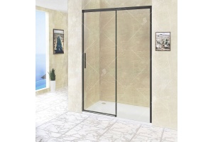 Душевая дверь в нишу RGW Leipzig Le-12 (187-191) x195 профиль черный, стекло прозрачное