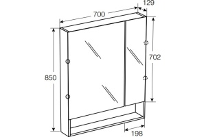 Зеркало-шкаф Roca Gap 70 фиолетовый - 3