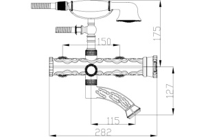 Смеситель Zorg Antic A 100W-BR для ванны с душем - 2