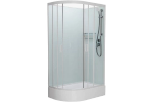 Душевая кабина Frank 120х80 правая белая стекло матовое