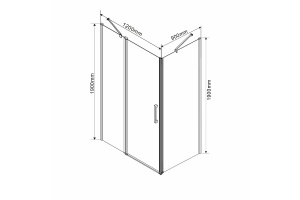 Душевой уголок Vincea Orta 120х90 хром стекло прозрачное - 2