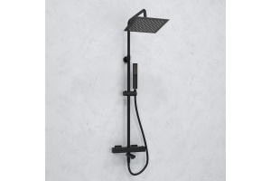 Душевая система WasserKraft 25 с термостатом черный матовый - 2