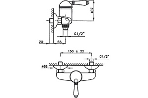 Смеситель для душа Nicolazzi El Capitan хром (3405CR75) - 3