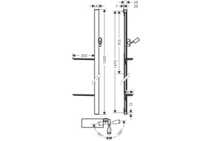 Душевая штанга Hansgrohe Unica E 150 см со шлангом, белый/хром 27645400 - 2