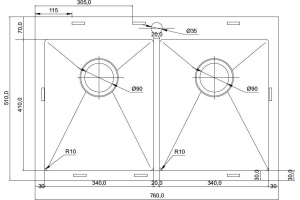 Металлическая мойка Seaman SMB-7651D (SMB-7651DS.A) - 2
