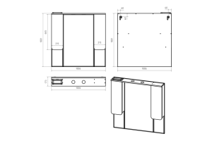 Зеркало-шкаф Misty Чегет 105 белое глянцевое - 3