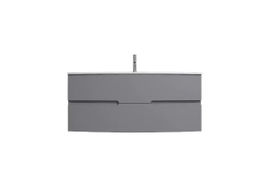 EB1890RU-442 Nona Мебель с интегрированными ручками, глянцевый серый антрацит, 120 см, 2 ящика