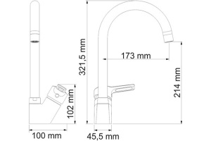 Смеситель Wasserkraft Ruhr 24407 для кухонной мойки - 2