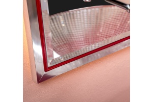 Зеркало Armadi Art Monaco 70х110 с подсветкой бордо - хром - 3