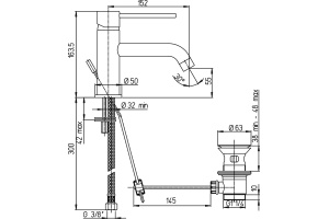 Смеситель для раковины Paini Cox 78PZ211LBL - 3