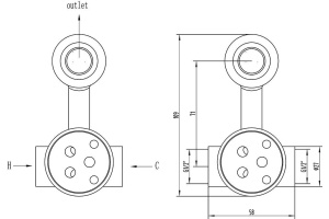 Гигиенический душ Milacio Vitoria MC.800.BBR со смесителем, С ВНУТРЕННЕЙ ЧАСТЬЮ - 3