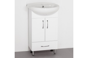 Тумба с раковиной Style Line Эко Стандарт №9/1Б 50 белая