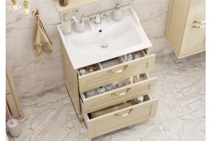 Комплект мебели напольный Aquaton Леон 65 бежевый - 3