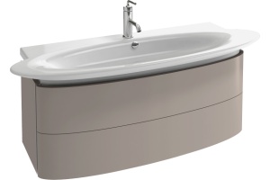 Тумба с раковиной Jacob Delafon Presquile 130 серый титан, 2 ящика