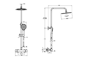 Душевая система Vitra AquaHeat хром - 3