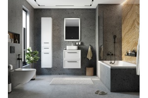 Тумба с раковиной STWORKI Эстерсунд 60 белая матовая, роверелла - 2