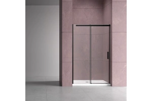 Душевая дверь в нишу Vincea Dice 120х200 профиль черный стекло прозрачное - 2