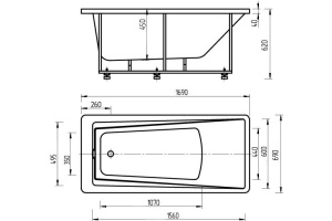 Либра-170 пустая с фр.экр. (слив слева) - 2