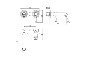 Смеситель Lemark Villa LM4826B для умывальника встраиваемый, с донным клапаном клик-клак, бронза - 2