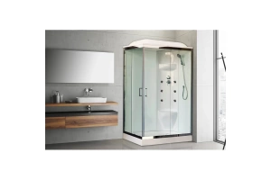 Душевая кабина Royal Bath 120x80 R стекло прозрачное задняя стенка белая с гидромассажем - 2