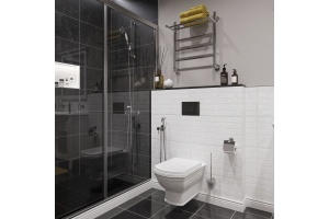 Душевая дверь в нишу STWORKI Стокгольм DE019D2100200 100 см профиль хром матовый, раздвижная, прозрачное стекло - 3