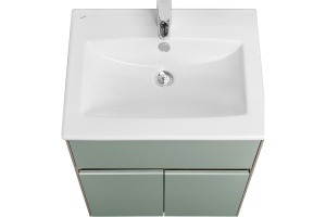 Тумба с раковиной Aquaton Форест 60 зеленый-темное дерево - 2