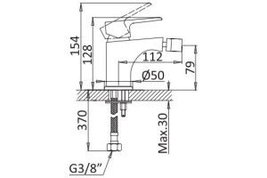 Смеситель Cezares Nautic BS1 NOP для биде - 2