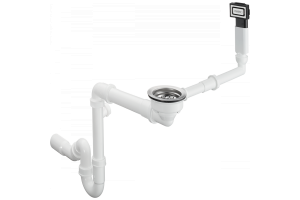 Слив-перелив для кухонной мойки Hansgrohe D16-10 с ручным управлением хром