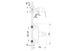 Смеситель для душа Lemark plus Advance хром (LM1203C) - 2