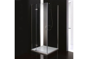 Душевой уголок Cezares Bergamo 90х90 хром стекло прозрачное