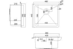 Мойка кухонная Zorg Inox HD 4844 - 2
