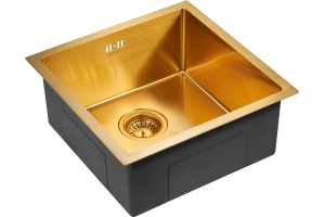 Мойка кухонная Paulmark Gerberg 44 брашированное золото - 2