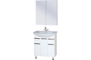 Тумба для комплекта Misty Лаванда 70 белая эмаль, с ящиками - 2