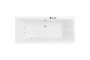 Акриловая ванна Excellent Pryzmat Slim 180x80 белая с гидромассажем