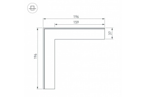 Коннектор L-образный внешний Arlight SL-Linia32-Fantom 030096 - 3