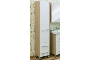 Шкаф-пенал Sanflor Ларго вяз швейцарский, белый L - 2